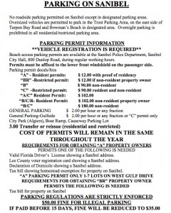 parking sanibel fees