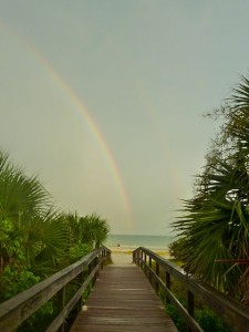 Beach Path to the Rainbow