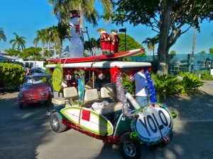 Captiva Holiday parade Yolo float