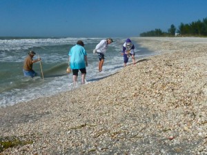 Seashell Collecting at Blind Pass, Captiva Seashell Collecting at Blind Pass, Captiva