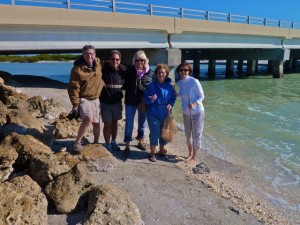 Shelling under Captiva bridge Shelling under Captiva bridge