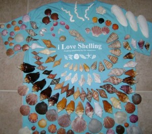 i Love Shelling tee shirt shells