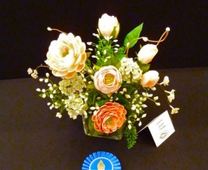 Sharon Thomas first place shell craft flower Sharon Thomas first place