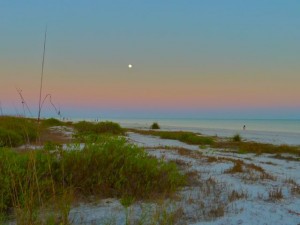 Moon at sunset