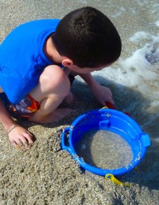 boy and sand bucket boy and sand bucket