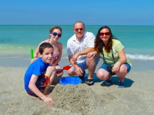 family on Capitva beach family on Capitva beach
