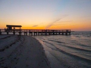 Sanibel pier sunset Sanibel pier sunset