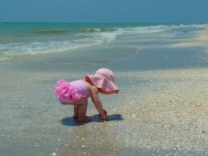 pink tutu beach baby