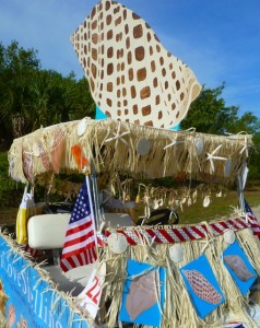 i Love Shelling cart Sanibel parade 2011