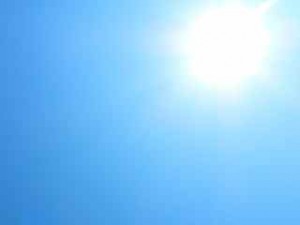 sun in aqua sky