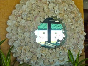 Oyster shell mirror Oyster shell mirror