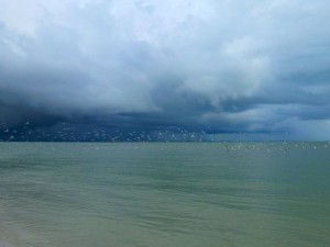 Sanibel stormy sky with gulls Sanibel stormy sky with gulls