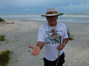 Benny Miami with seashells