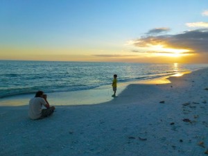 Dad photograph son Sanibel sunset Dad photograph son Sanibel sunset