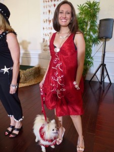seashell dog collar with matching dress