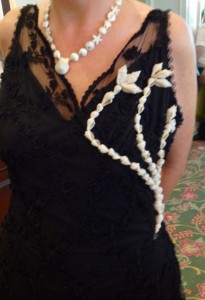 seashell embellished dress