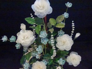 seashell flower arrangement