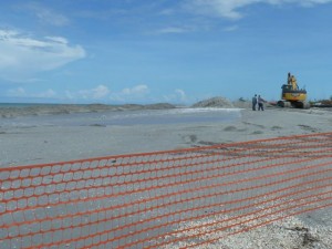 Sanibel fenced dredge area