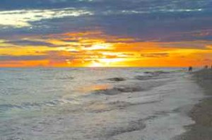 blazing sanibel sunset