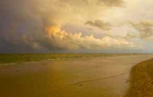 storm cloud sanibel beach