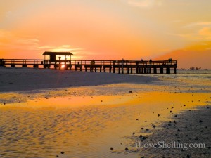 Sanibel Fishing pier sunset april Sanibel Fishing pier sunset april