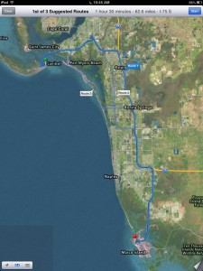 map from Sanibel to marco