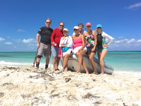 Pam Clark Rambo with Talisman V crew Abacos Bahamas