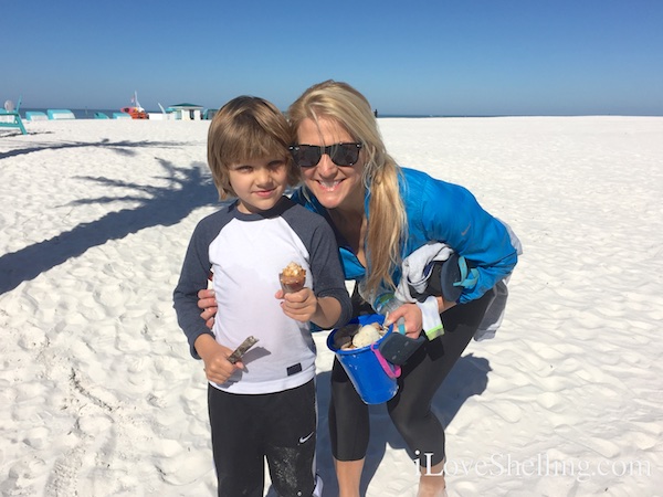 Jett Ashley find shells Clearwater Beach Hilton