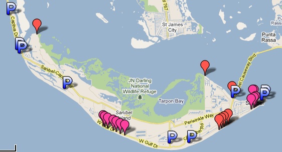 Map Of Florida Showing Captiva - SanCap Map 