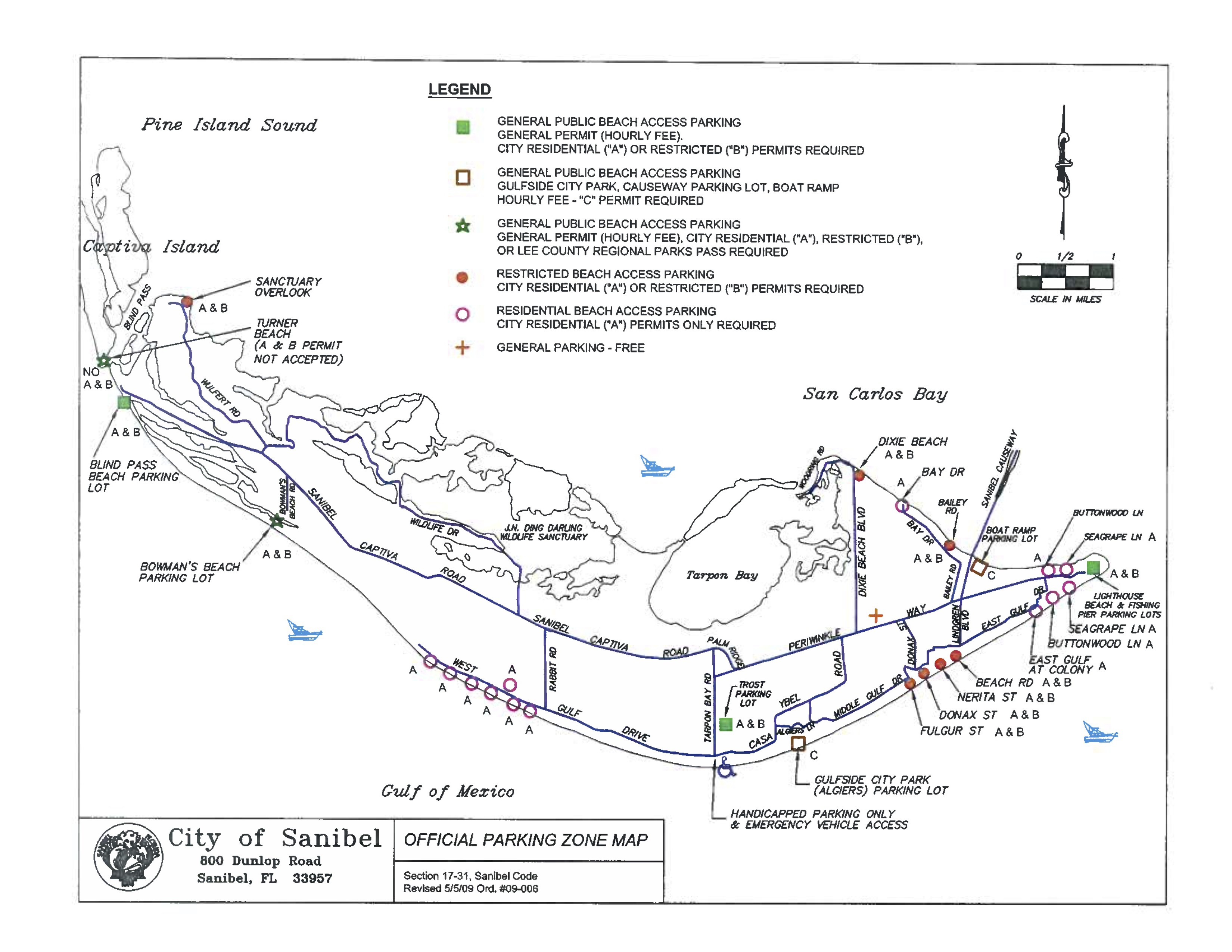 map of Sanibel beach